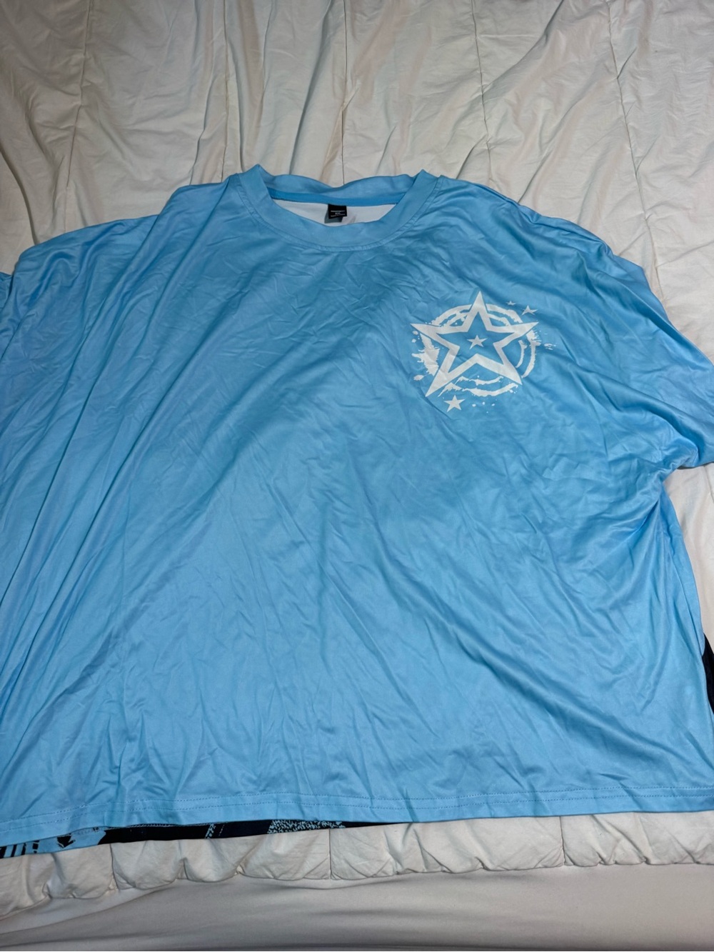 NFINITY Light Blue Short Sleeve Graphic Tee with White Star